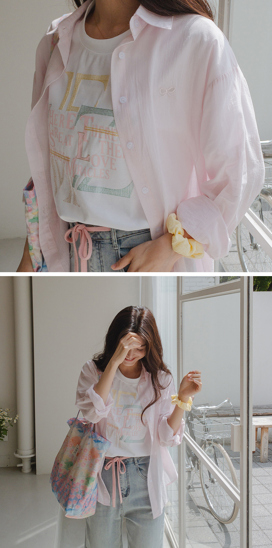 반팔 티셔츠 모델 착용 이미지-S2L12