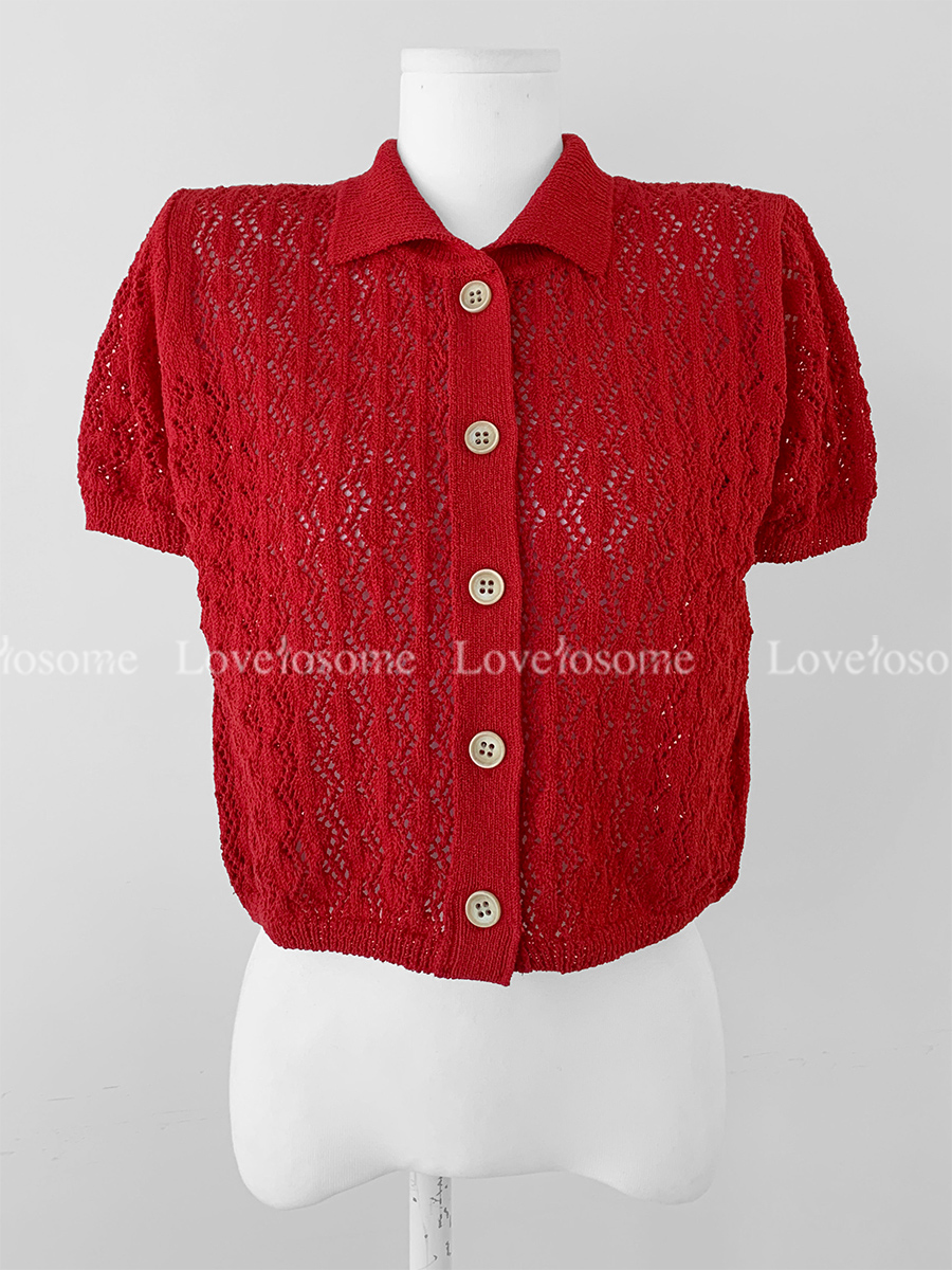 카디건 버건디 색상 이미지-S2L4