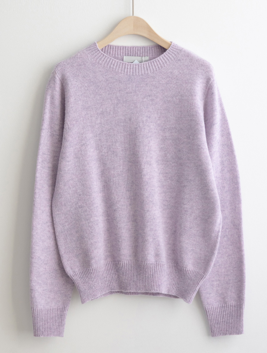 긴팔 티셔츠 라벤더 색상 이미지-S1L27