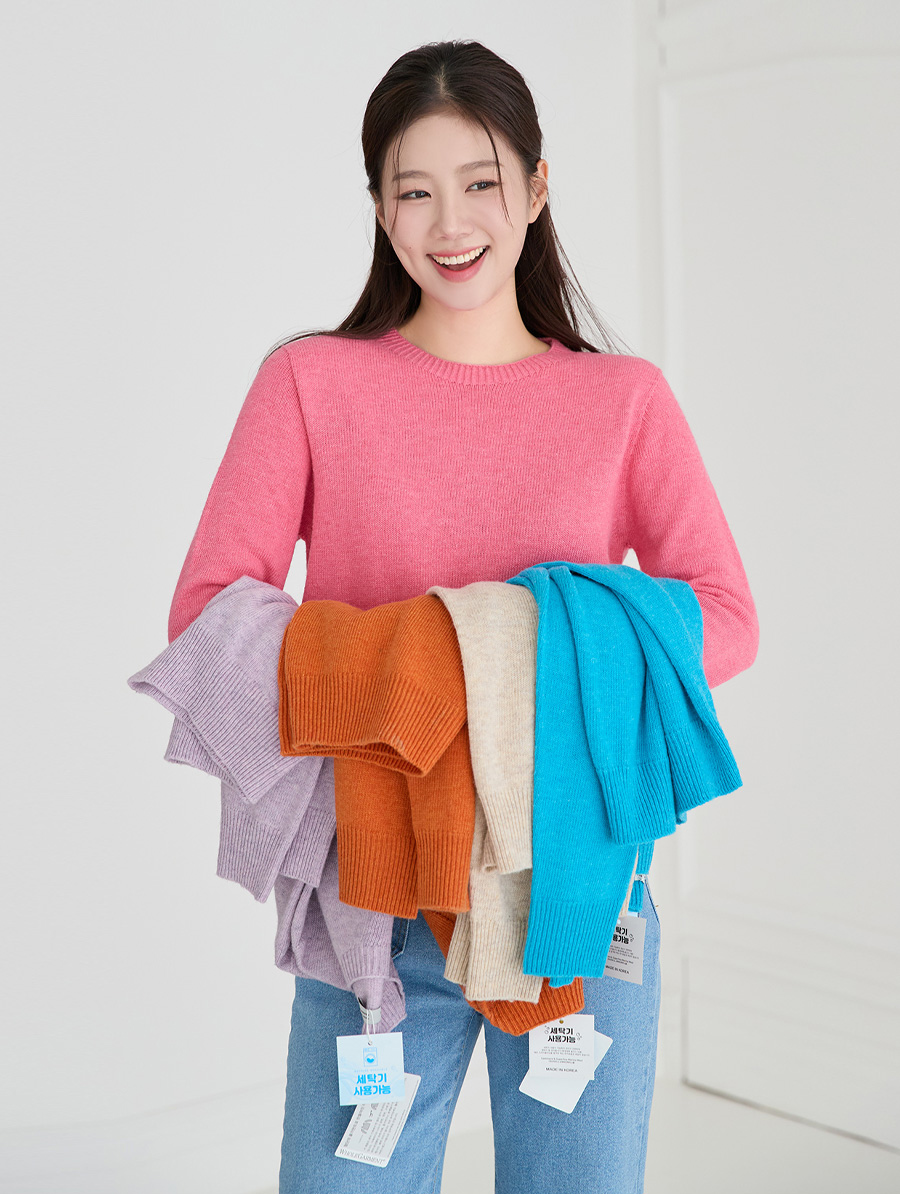 긴팔 티셔츠 모델 착용 이미지-S1L2