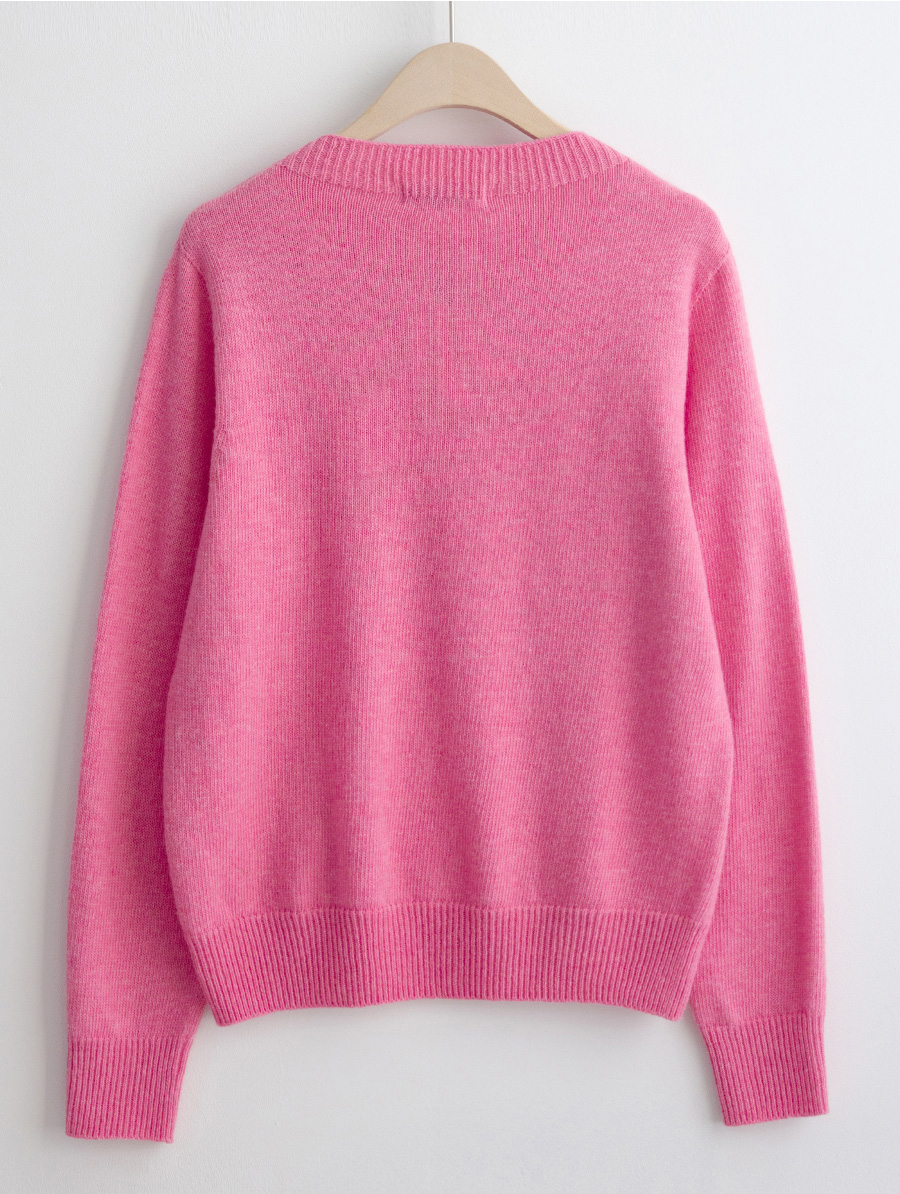 긴팔 티셔츠 핑크 색상 이미지-S1L19