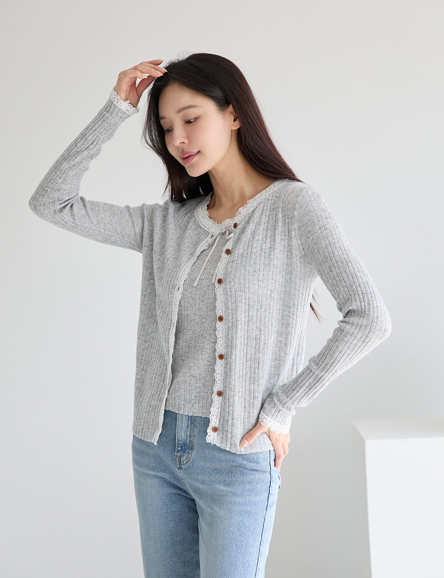 카디건 모델 착용 이미지-S1L2