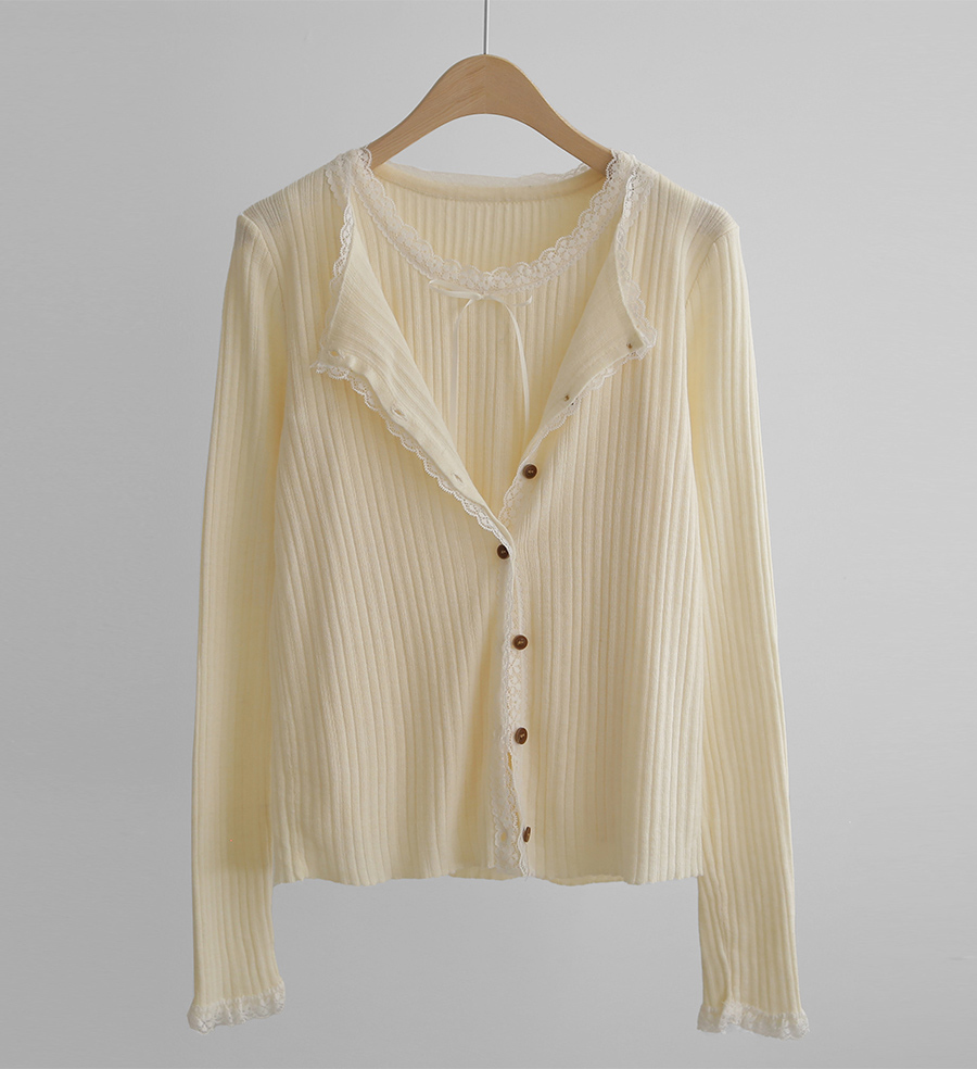 카디건 크림 색상 이미지-S1L30