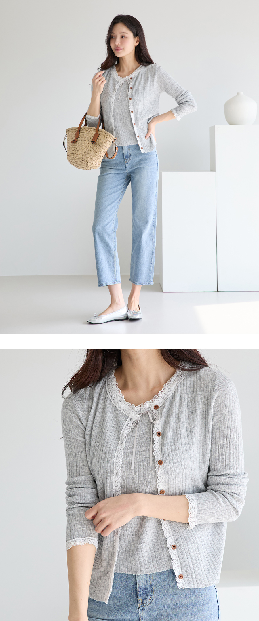 카디건 모델 착용 이미지-S1L14