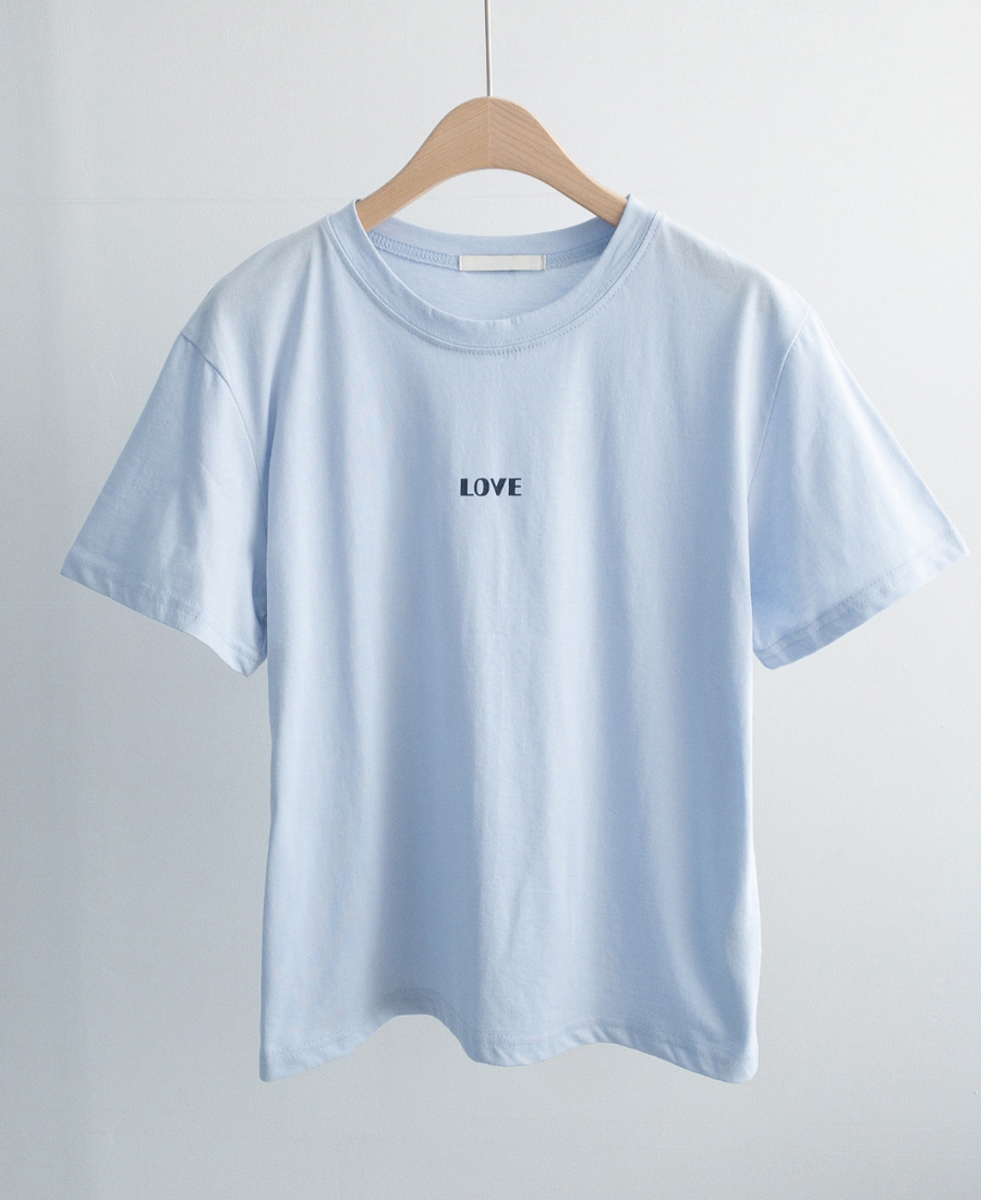 반팔 티셔츠 라벤더 색상 이미지-S1L23