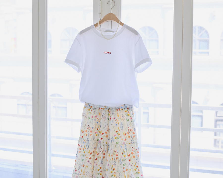 반팔 티셔츠 모델 착용 이미지-S1L11