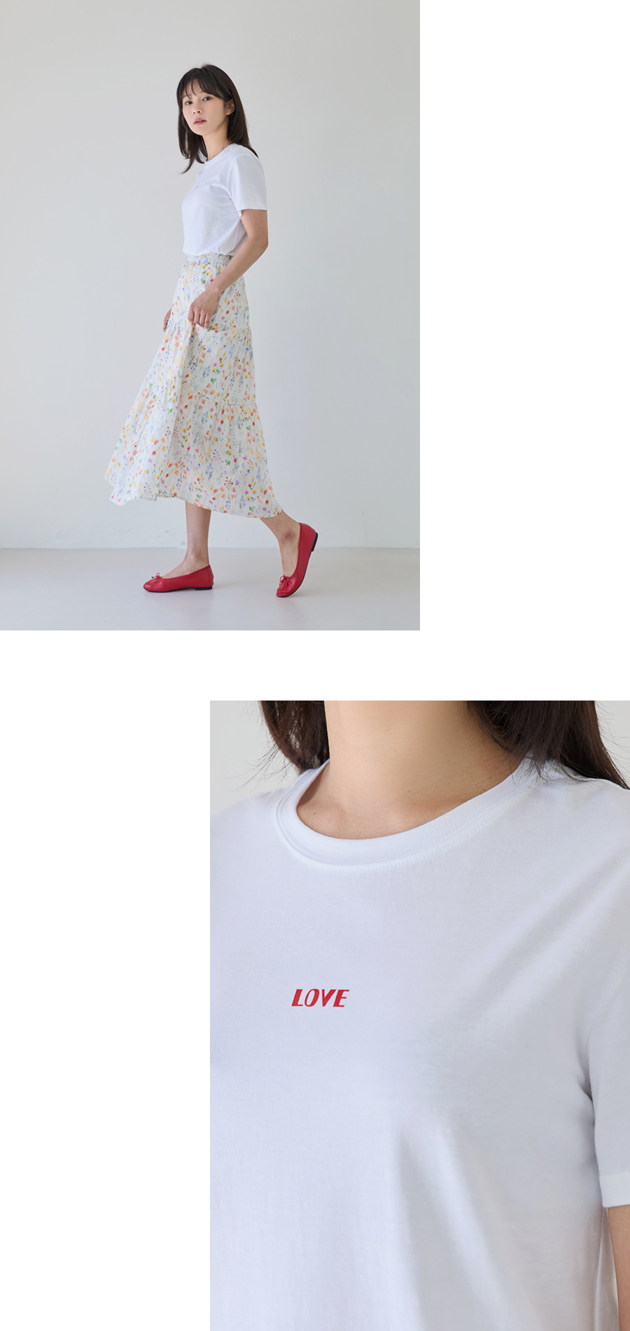 반팔 티셔츠 모델 착용 이미지-S1L5