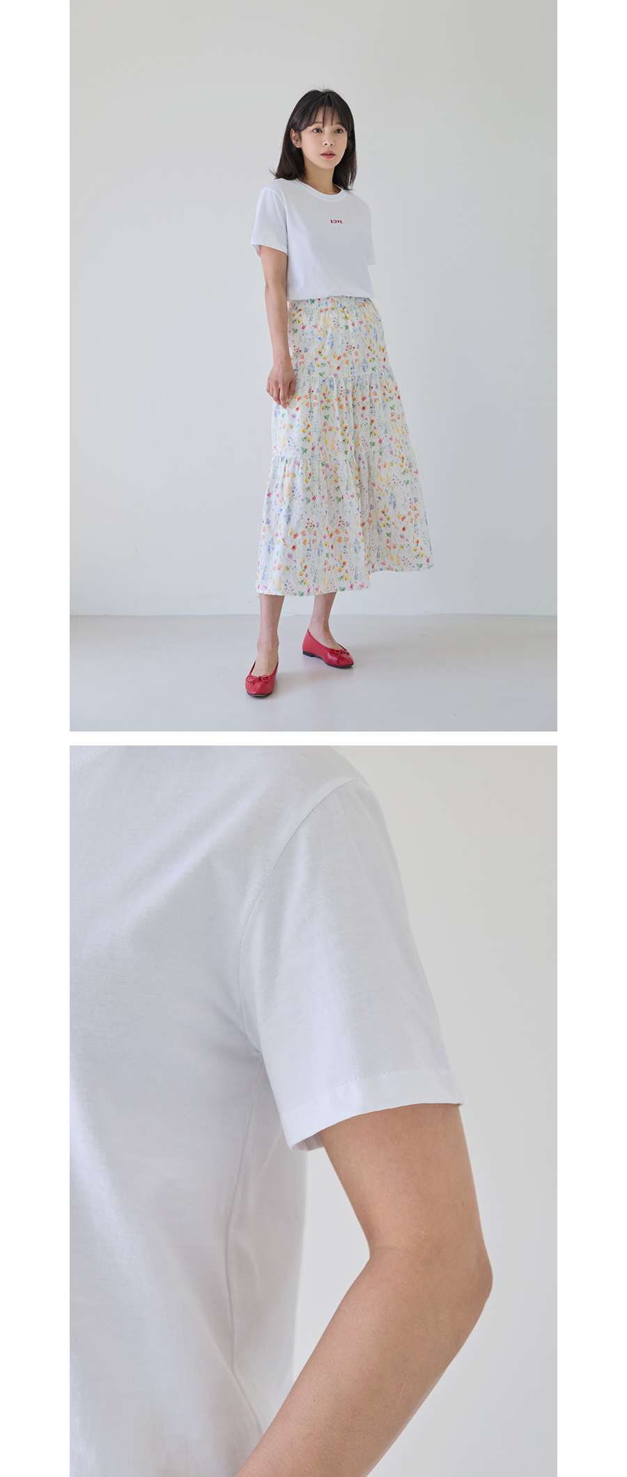 반팔 티셔츠 모델 착용 이미지-S1L10