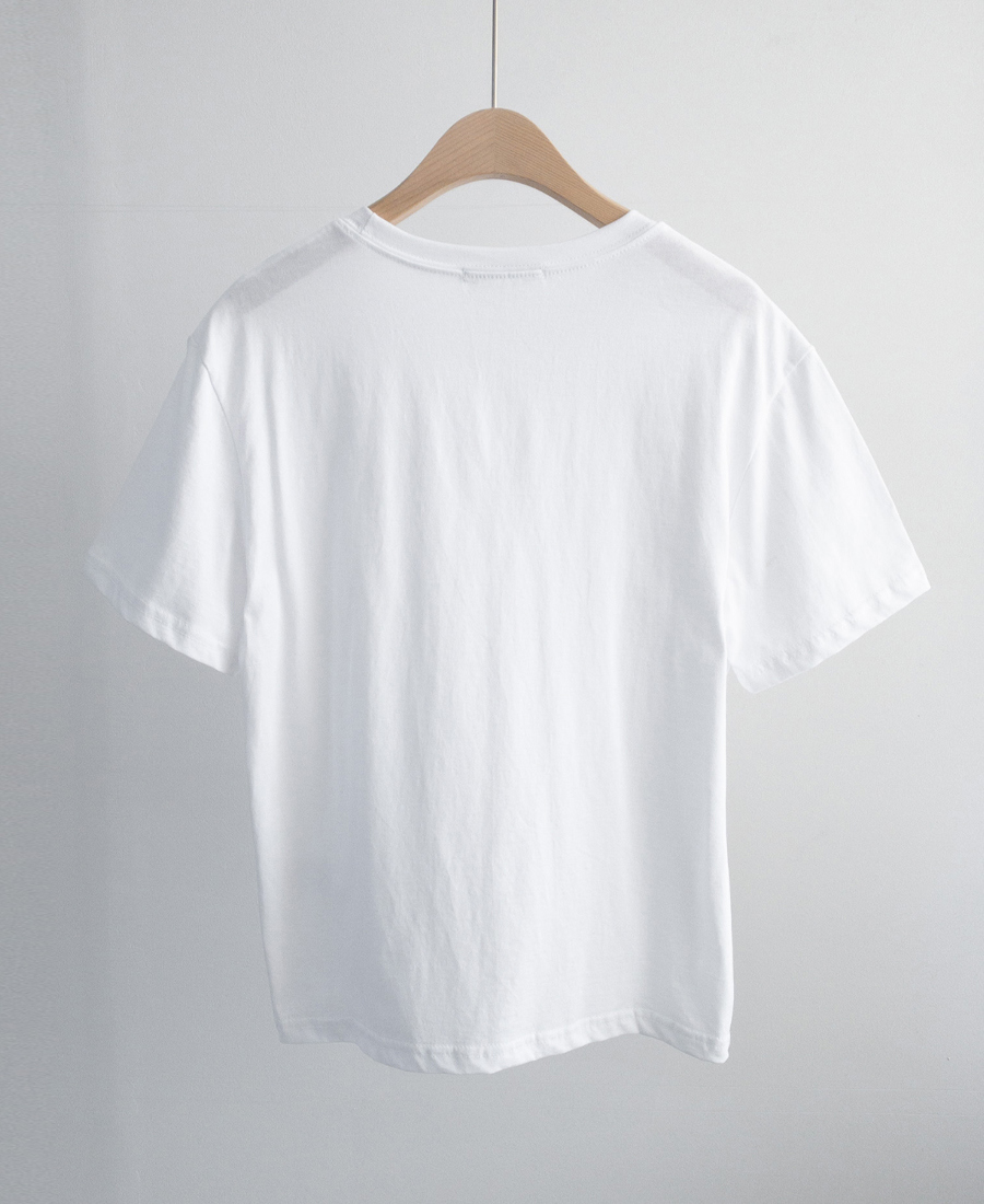 반팔 티셔츠 화이트 색상 이미지-S1L21
