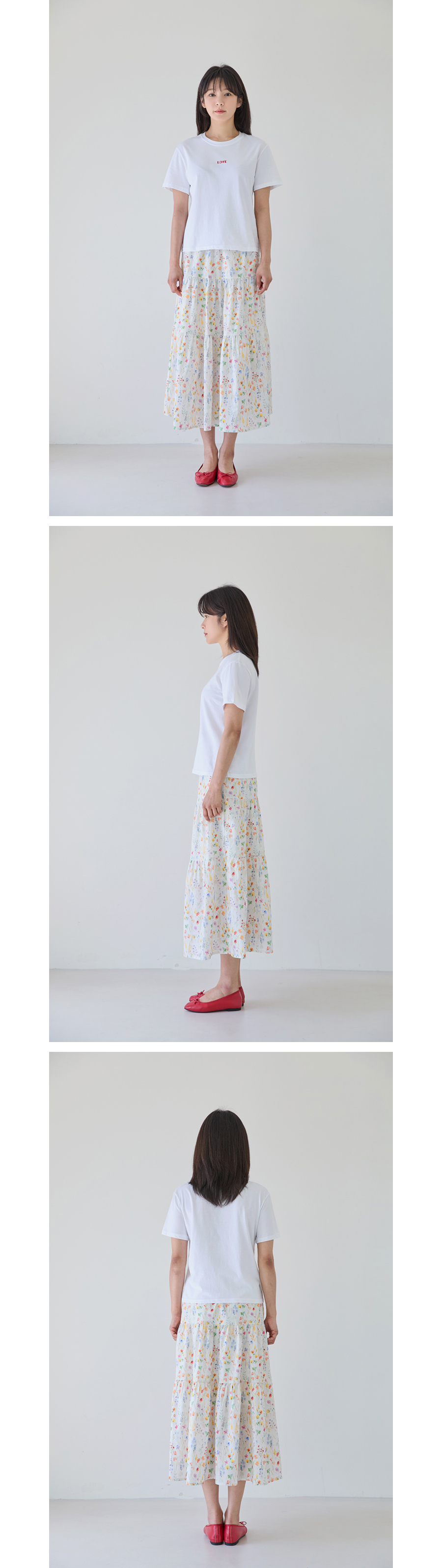 반팔 티셔츠 모델 착용 이미지-S1L19