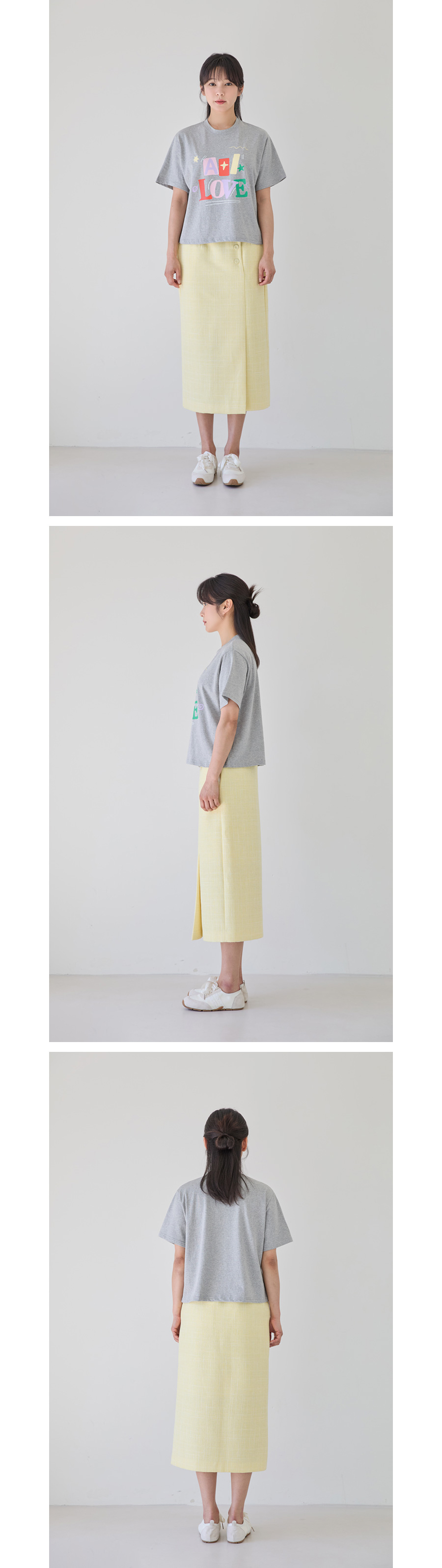 반팔 티셔츠 모델 착용 이미지-S1L18