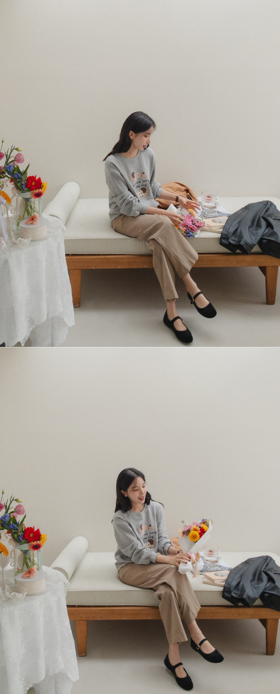 긴팔 티셔츠 모델 착용 이미지-S2L10