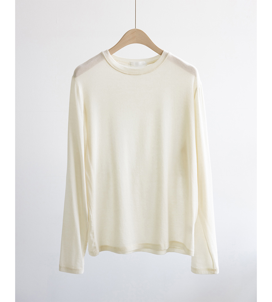 긴팔 티셔츠 화이트 색상 이미지-S1L27