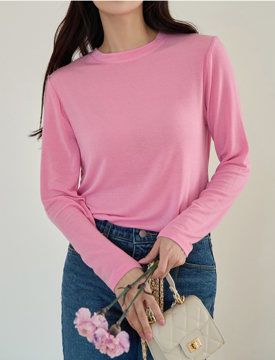 긴팔 티셔츠 모델 착용 이미지-S1L11