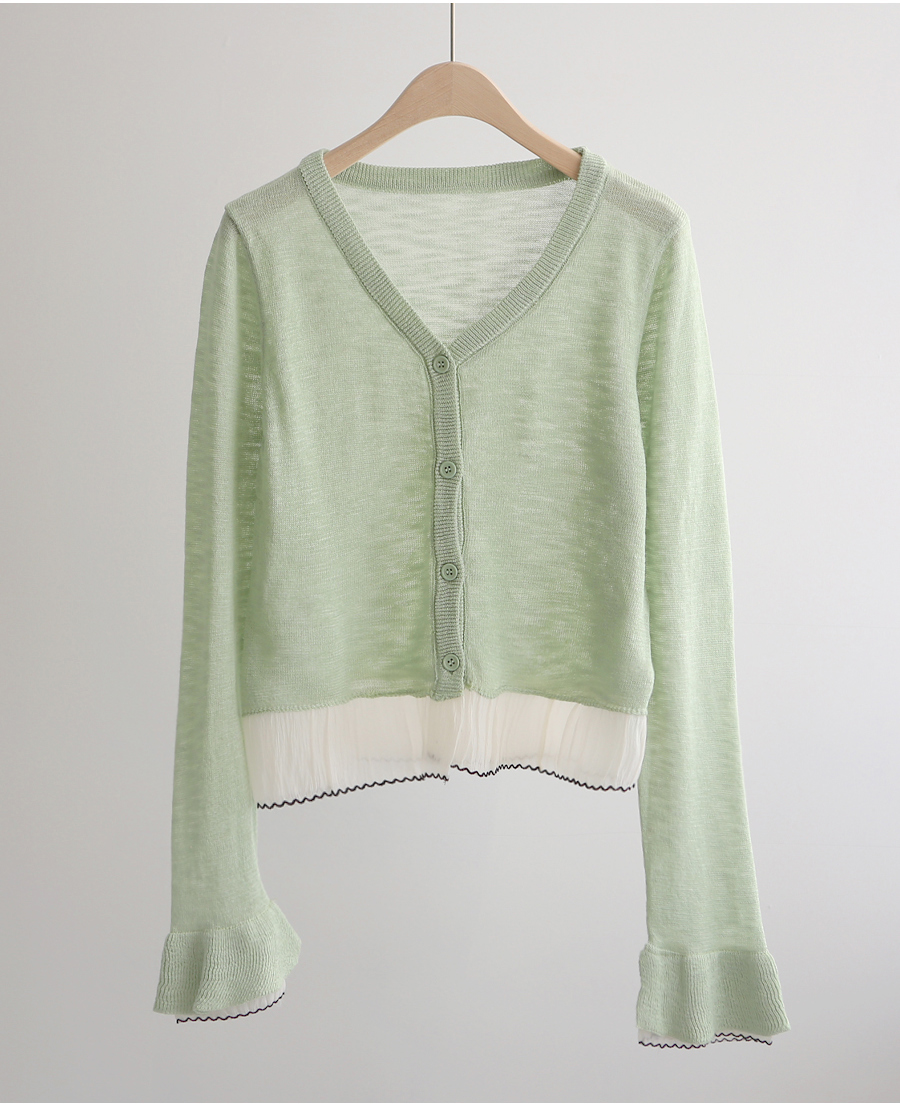 카디건 민트 색상 이미지-S1L21