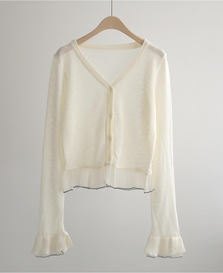 카디건 크림 색상 이미지-S1L20