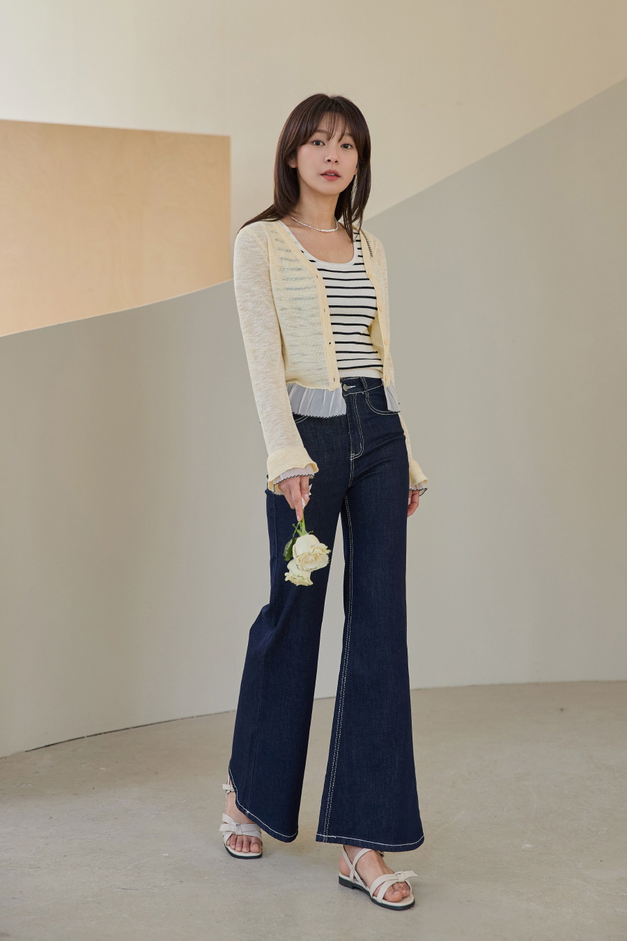 바지 모델 착용 이미지-S1L19