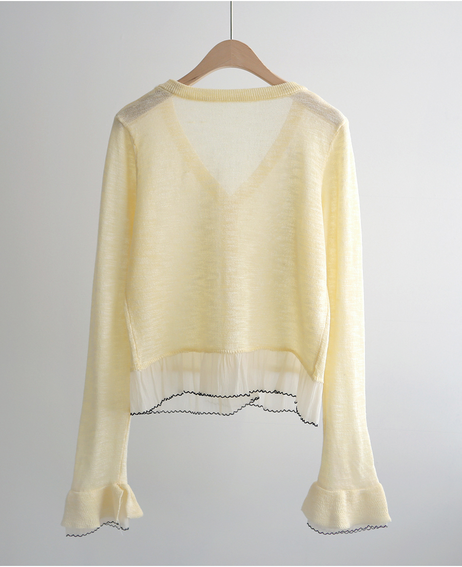 카디건 크림 색상 이미지-S1L19