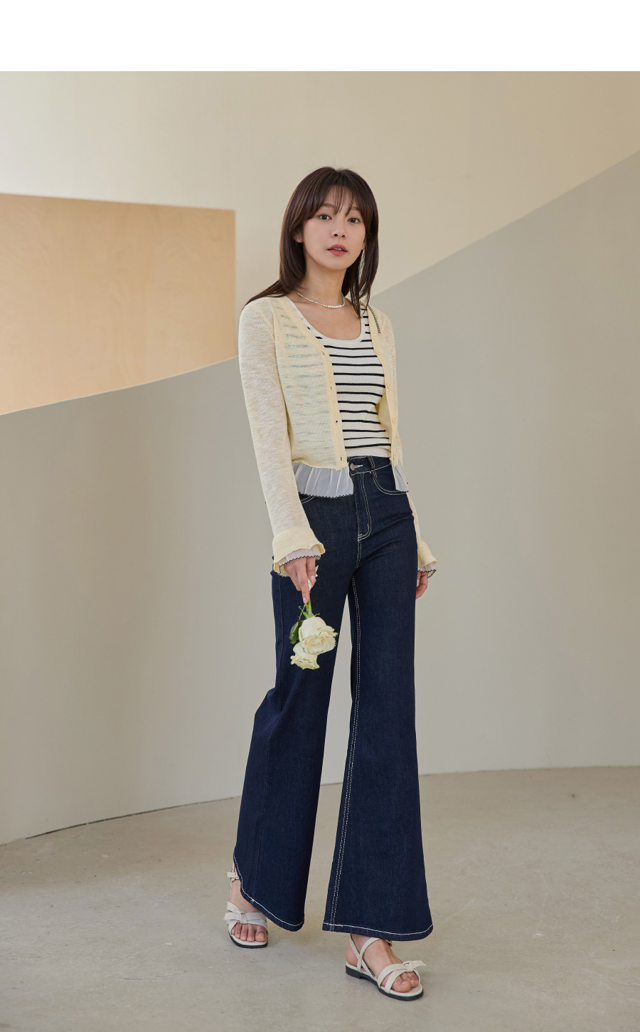 카디건 모델 착용 이미지-S1L16