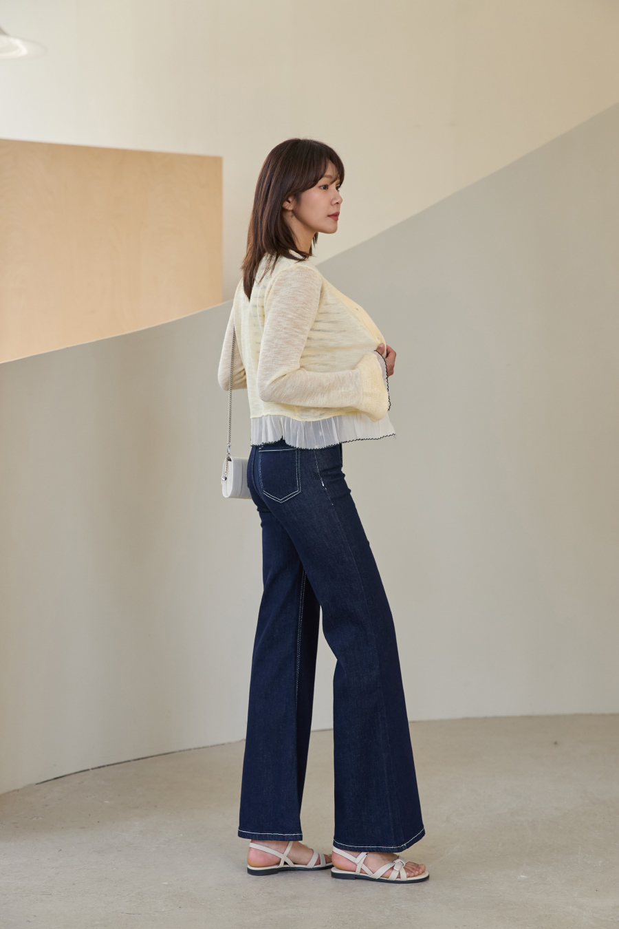 카디건 모델 착용 이미지-S1L7