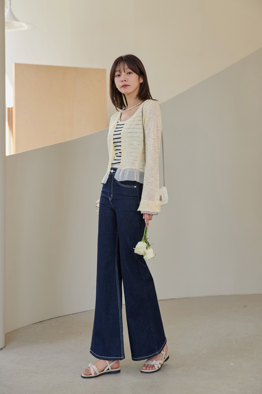 카디건 모델 착용 이미지-S1L12