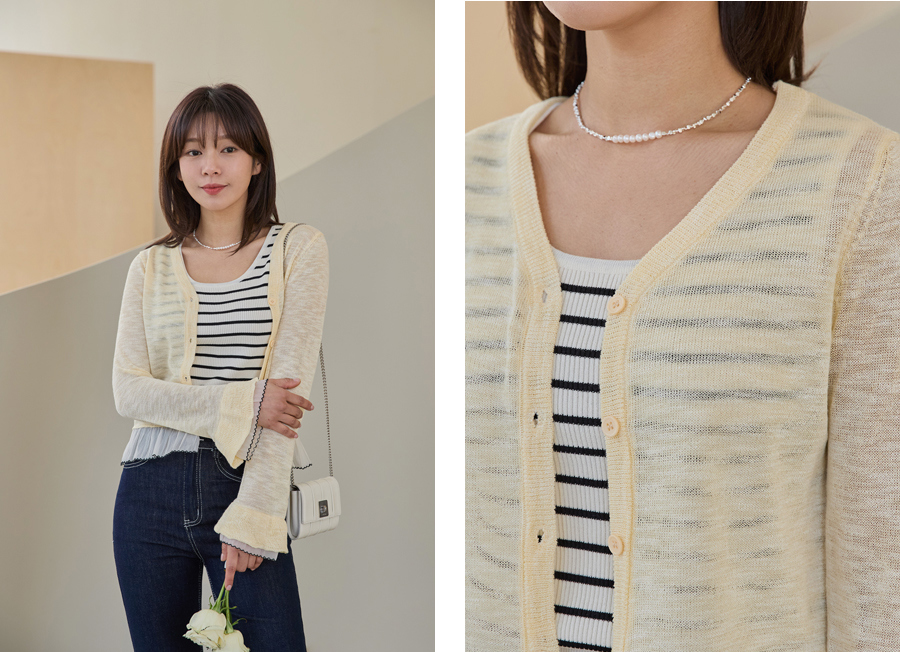 카디건 모델 착용 이미지-S1L9