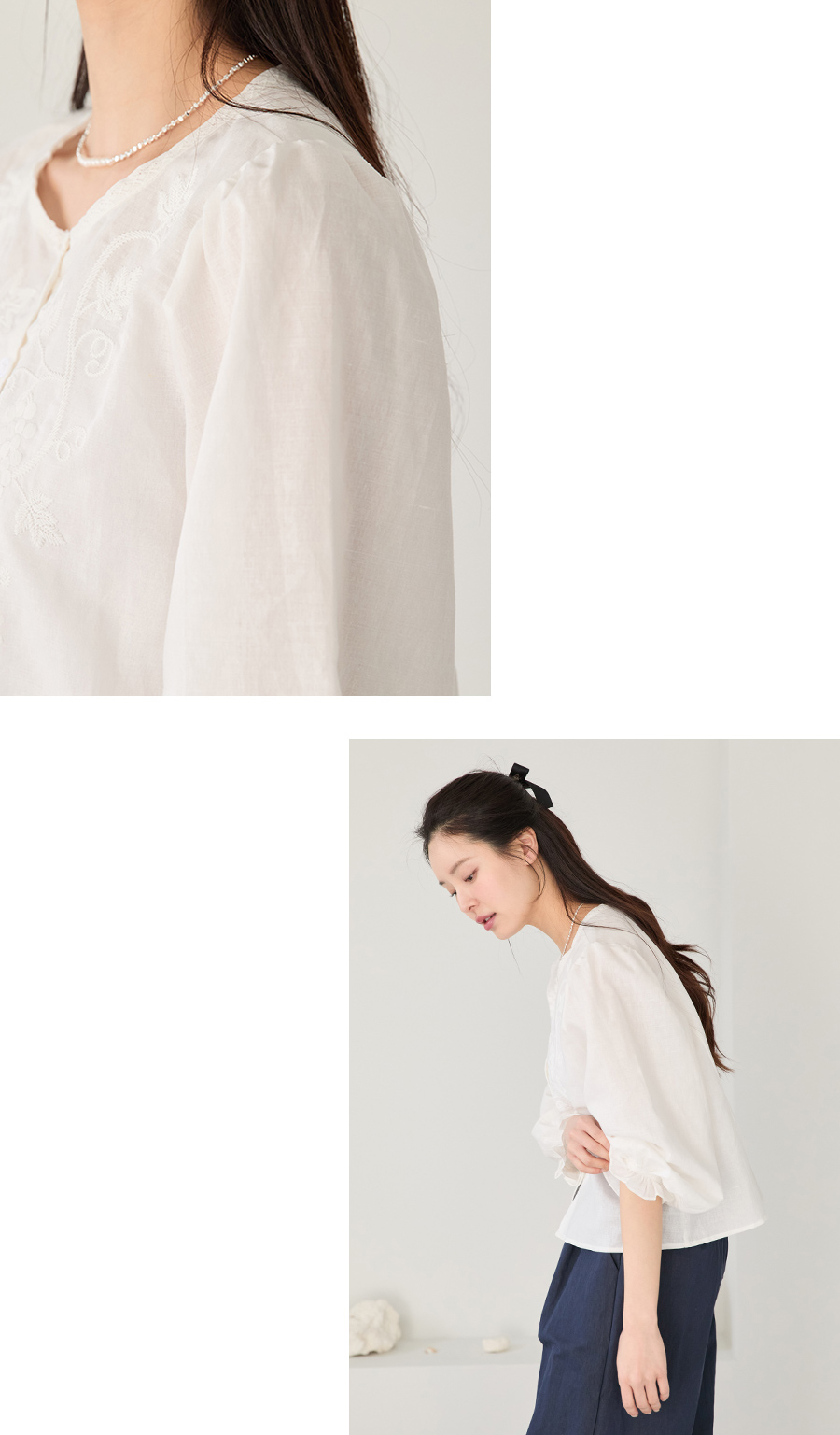 긴팔 티셔츠 모델 착용 이미지-S1L11