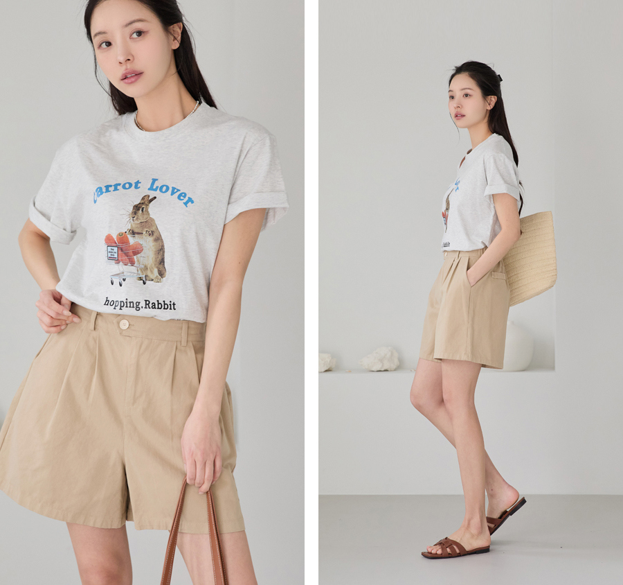 반팔 티셔츠 모델 착용 이미지-S1L8