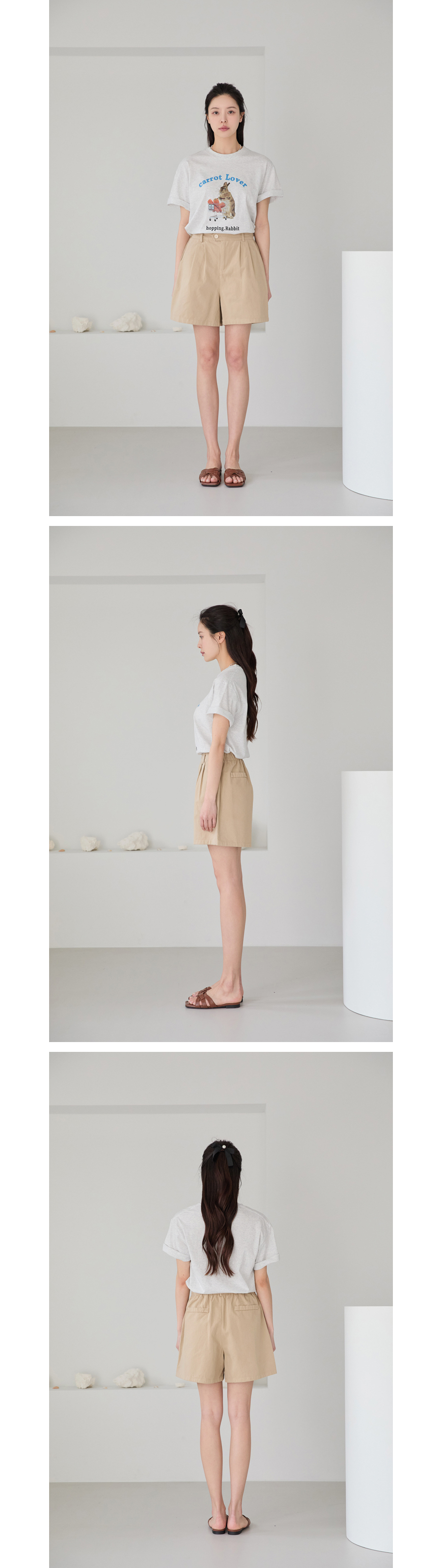 반팔 티셔츠 모델 착용 이미지-S1L18