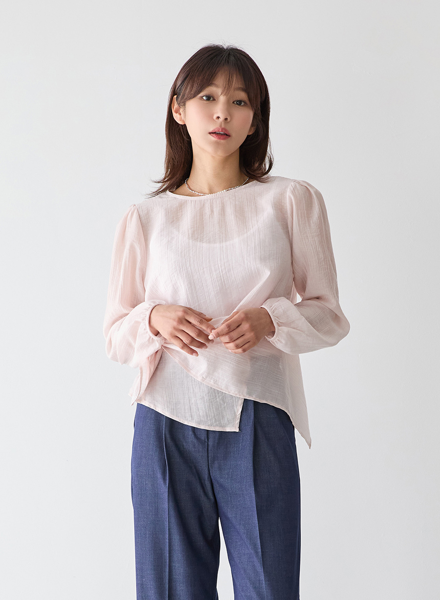 블라우스 모델 착용 이미지-S1L14