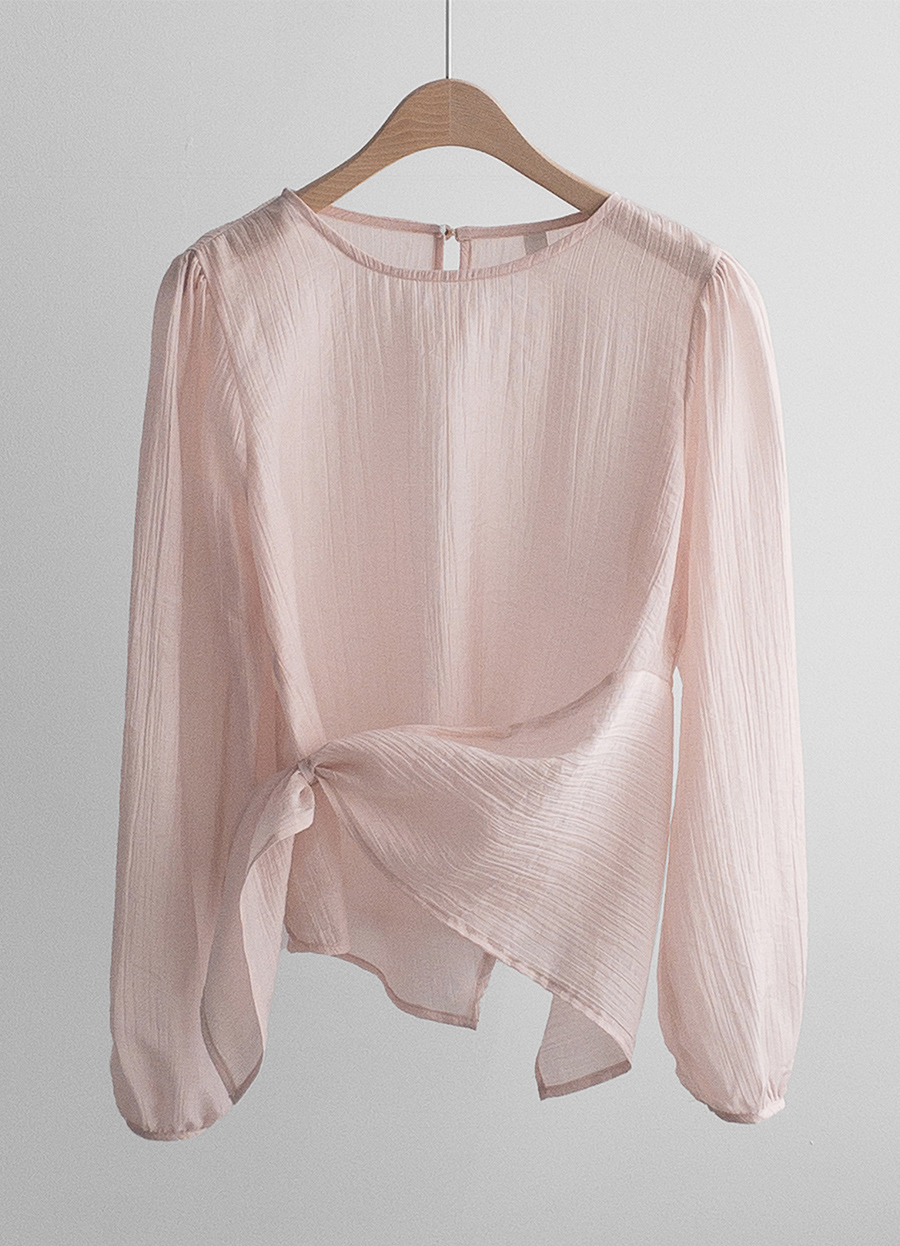 블라우스 크림 색상 이미지-S1L18