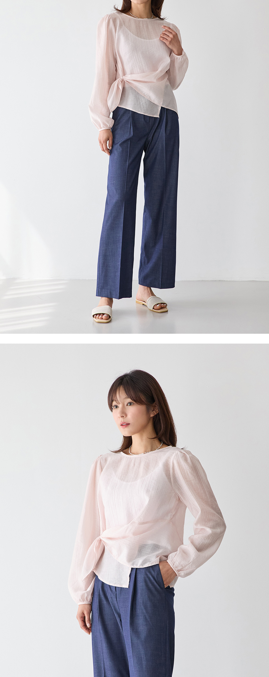 블라우스 모델 착용 이미지-S1L15