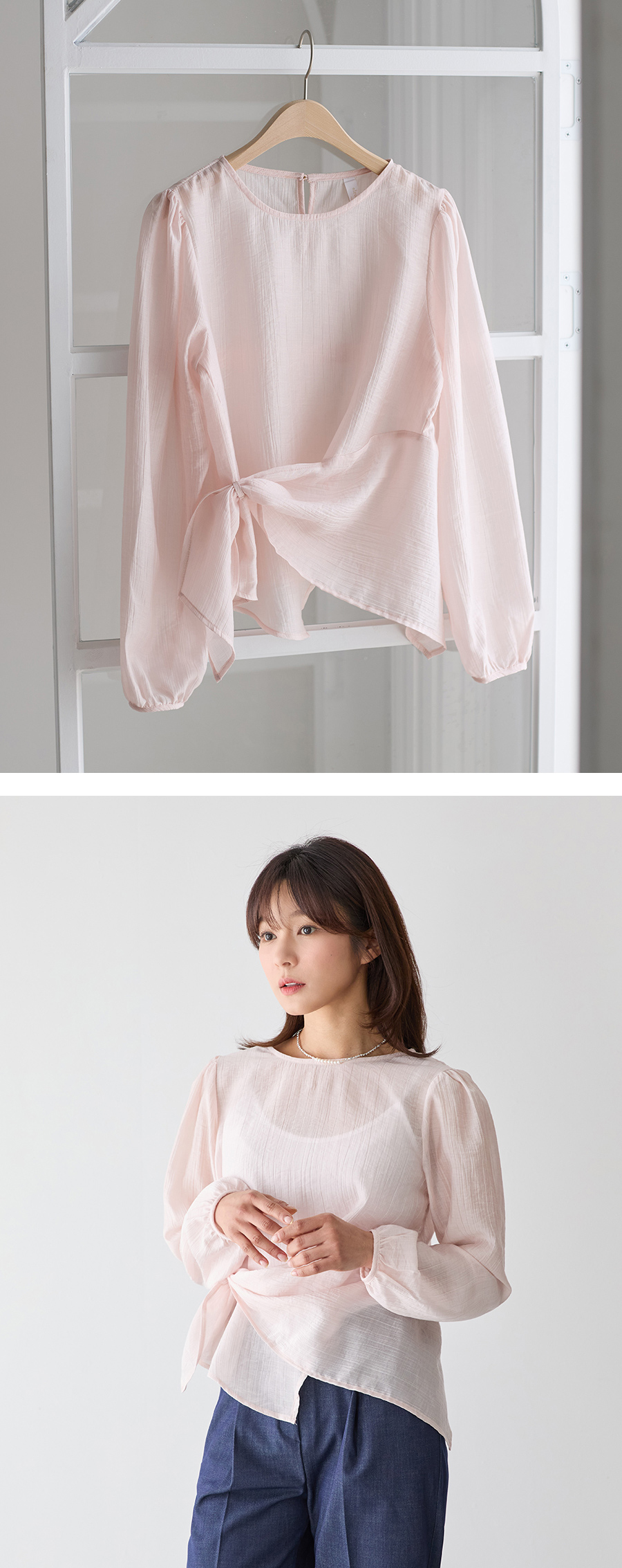 블라우스 모델 착용 이미지-S1L12