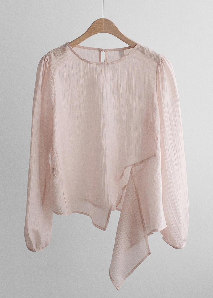 블라우스 크림 색상 이미지-S1L19