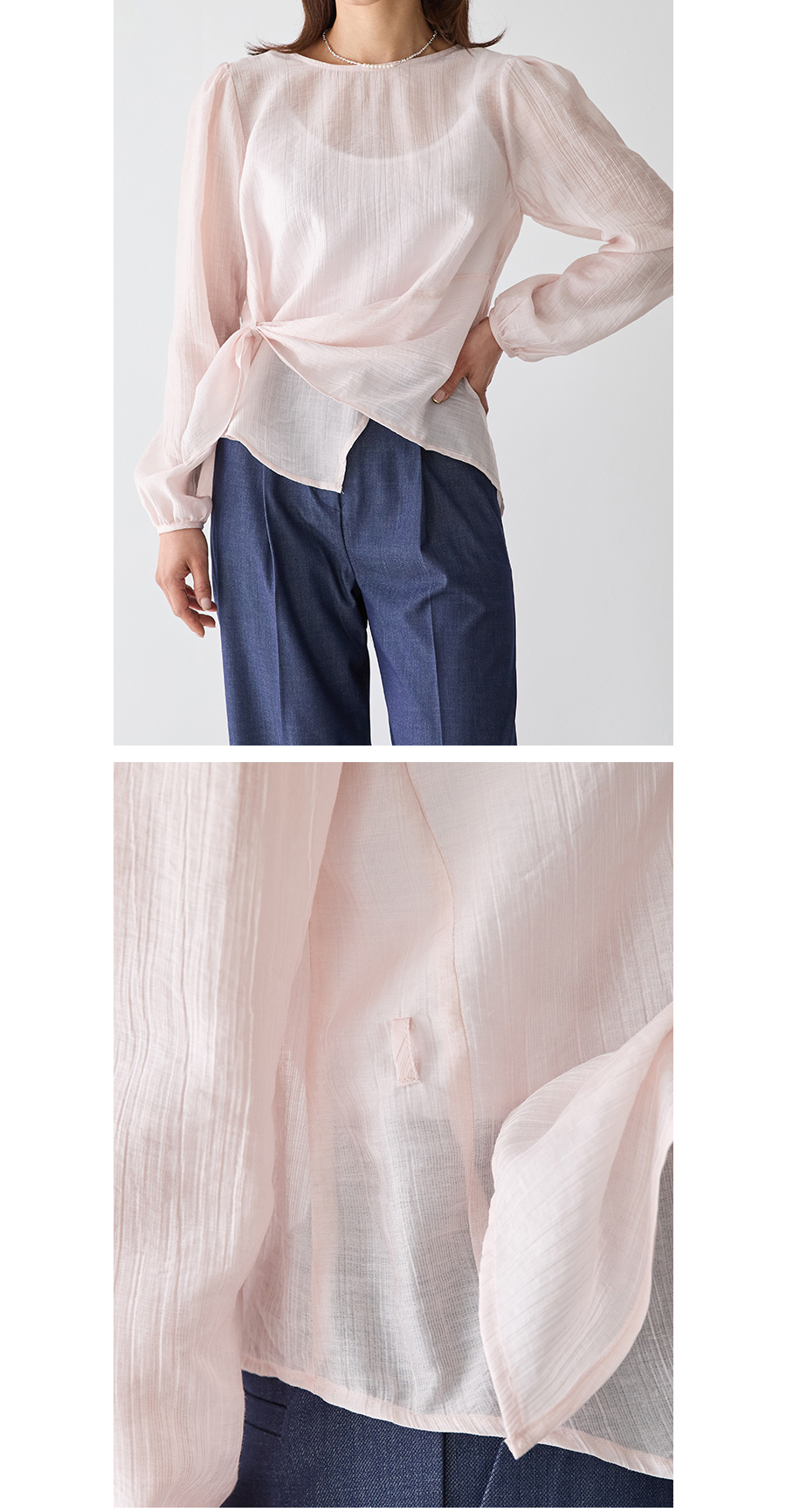 블라우스 모델 착용 이미지-S1L6